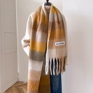 Acne Multicolor Plaid Scarf